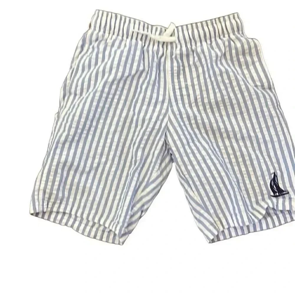 Cat and Jack boys Searsucker swim trunk size 12 to 14